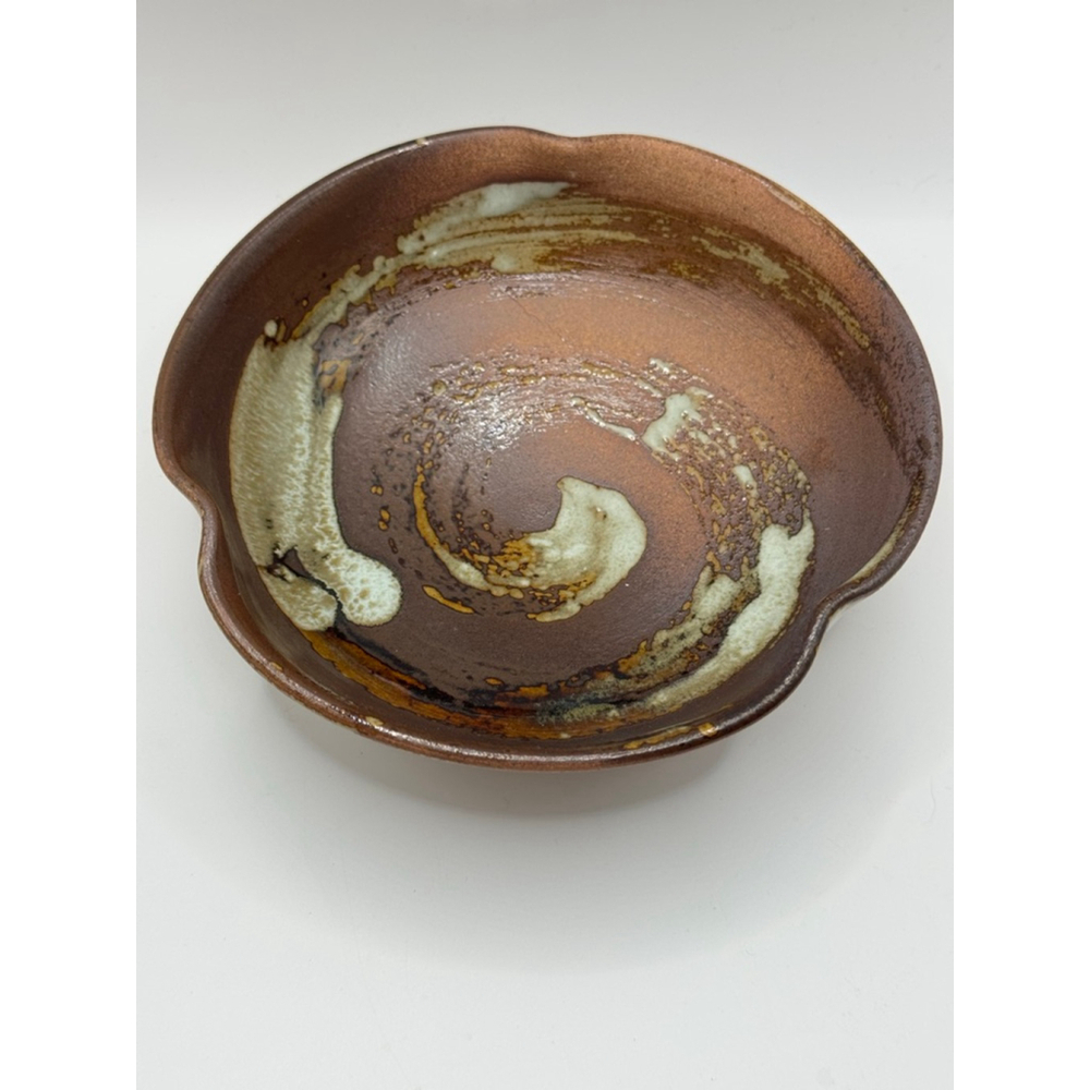 Japanese Studio Pottery Stoneware Bowl Signed Marked Wabi Sabi Tea Chawan
